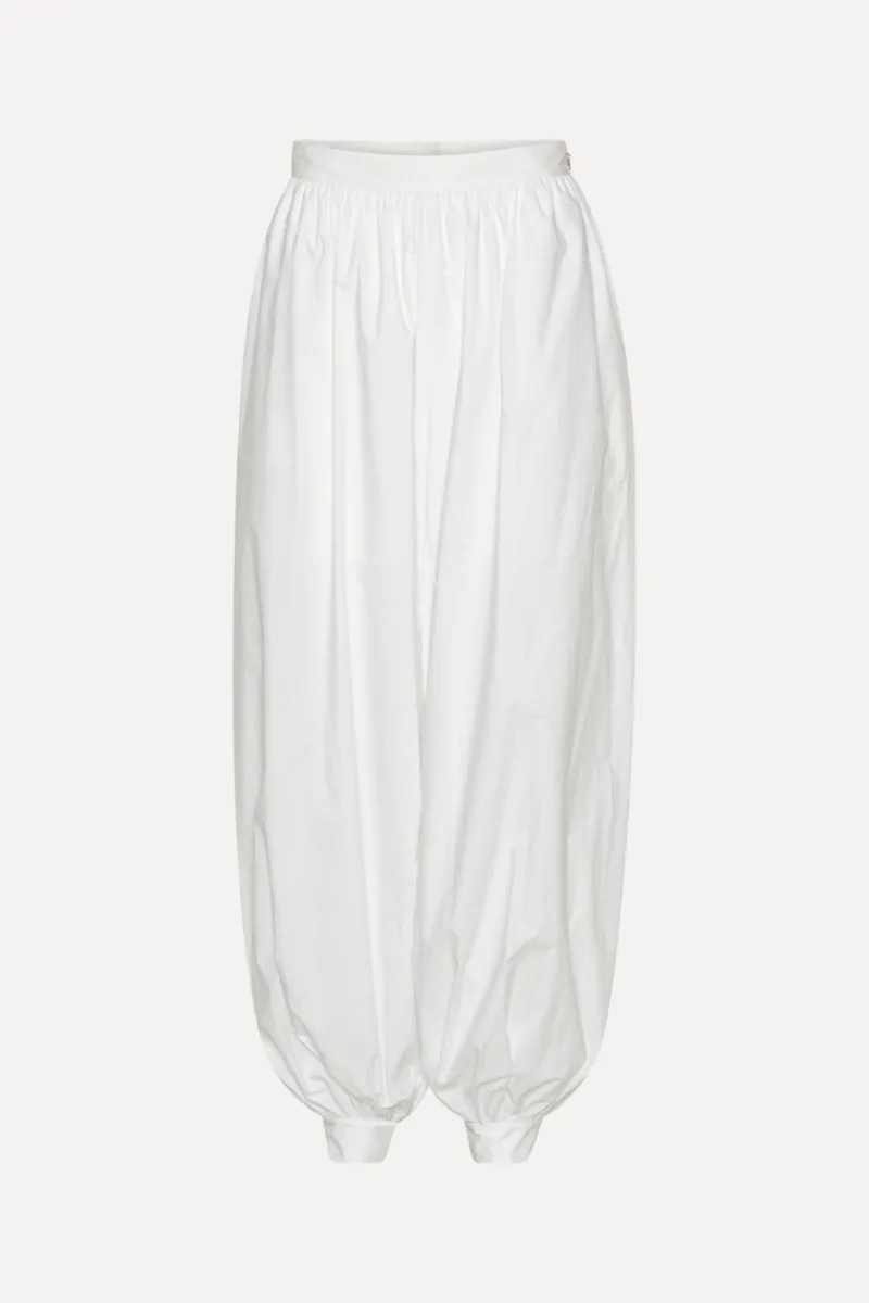 Pants-ROTATE Birger Christensen Balloon Pleated Pants Bright White Bright White color