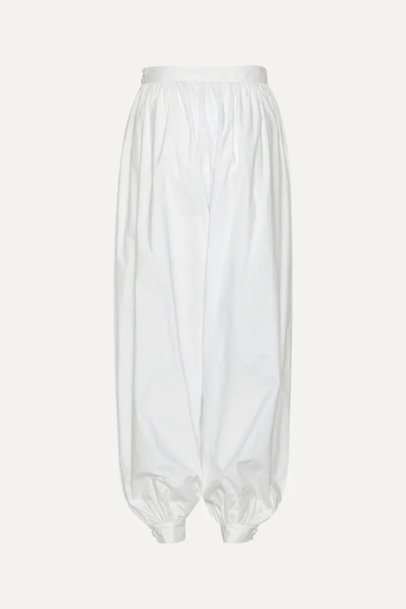 Pants-ROTATE Birger Christensen Balloon Pleated Pants Bright White Bright White color