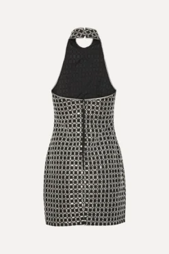 Sequins|Dresses-ROTATE Birger Christensen Beaded Halterneck Dress Black Black color