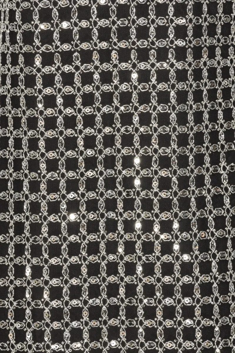 Sequins|Dresses-ROTATE Birger Christensen Beaded Halterneck Dress Black Black color