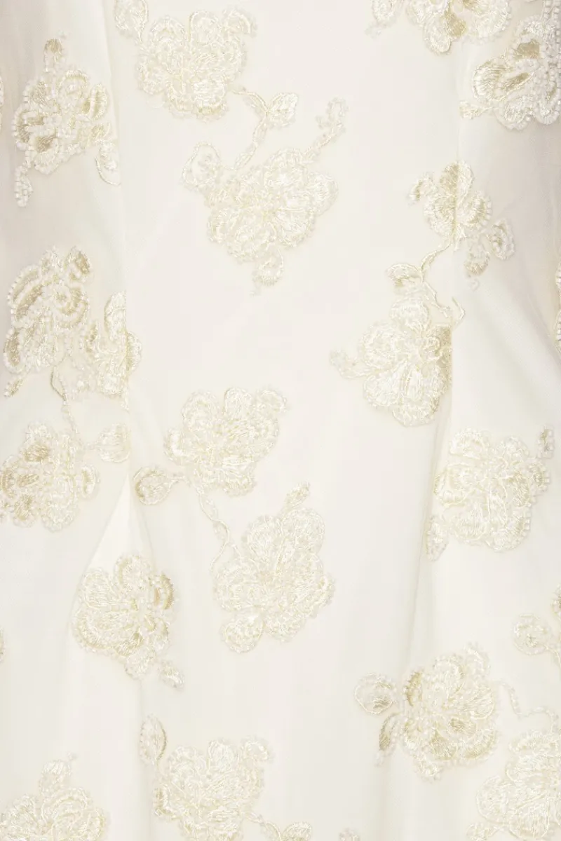 Bridal|Mini Dresses-ROTATE Birger Christensen Beaded Mini Dress Egret White Egret color