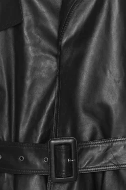 Outerwear-ROTATE Birger Christensen Biker Leather Jacket Black Black color