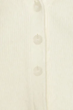 Knitwear|Tops-ROTATE Birger Christensen Cardigan W/ Peplum Creme Egret color