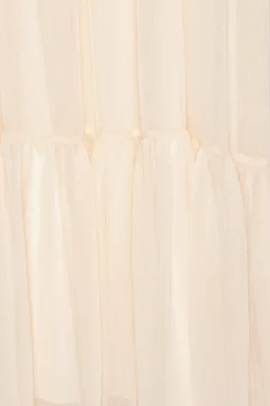 Dresses-ROTATE Birger Christensen Chiffon A-Line Dress Light Pink Vanilla CreamVanilla Cream color