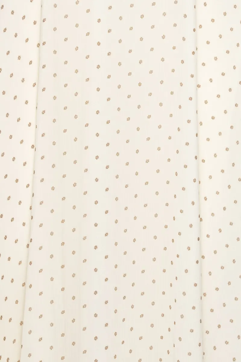 Dresses|Midi Dresses-ROTATE Birger Christensen Chiffon Flared Midi Dress Cream Egret Comb. color