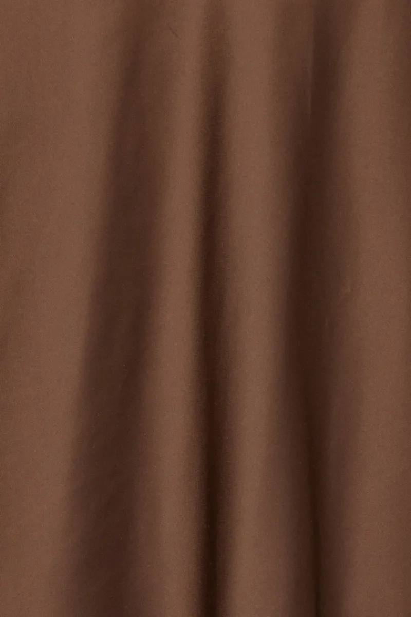 Midi Dresses|Dresses-ROTATE Birger Christensen Chiffon Halter Dress Dark Brown Potting Soil color