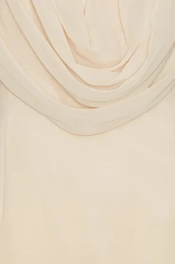 Mini Dresses|Dresses-ROTATE Birger Christensen Chiffon Ls Mini Dress Creme Nougat color