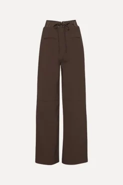 Pants-ROTATE Birger Christensen Corset Suiting Pants Dark Brown CHICORY COFFEE color