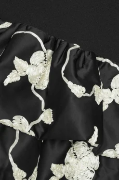 Mini Dresses|Dresses-ROTATE Birger Christensen 3d Flower Bubble Dress Black 1000 Black Comb. color