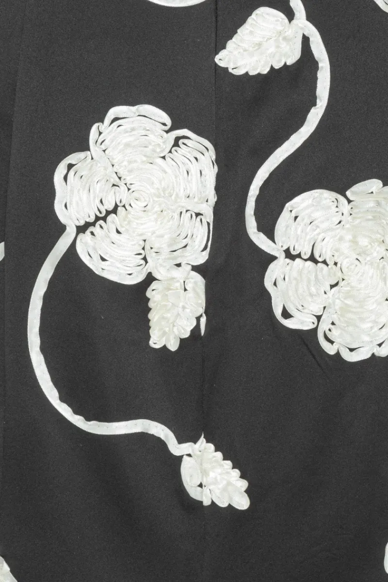 Dresses|Midi Dresses-ROTATE Birger Christensen 3d Flower Midi Dress Black 1000 Black Comb. color