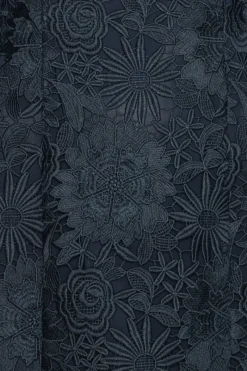 Mini Dresses|Dresses-ROTATE Birger Christensen 3d Lace Ls Mini Dress Dark Blue Navy Blazer color