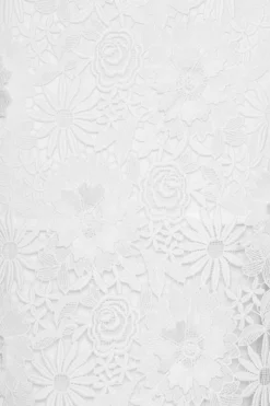 Bridal|Dresses-ROTATE Birger Christensen 3d Lace Pencil Skirt White Egret color