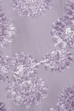 Maxi Dress|Dresses-ROTATE Birger Christensen 3d Mesh Maxi Dress Purple Lavender Aura color