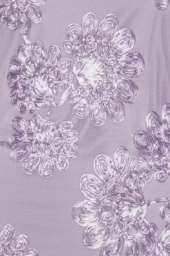 Mini Dresses|Dresses-ROTATE Birger Christensen 3d Mesh Mini Dress Purple Lavender Aura color