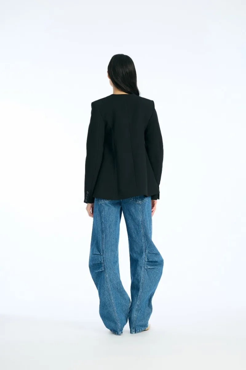 Pants-ROTATE Birger Christensen Denim Cargo Pants Medium Blue Medium Blue Denim color