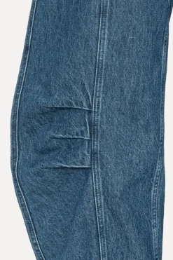 Pants-ROTATE Birger Christensen Denim Cargo Pants Medium Blue Medium Blue Denim color