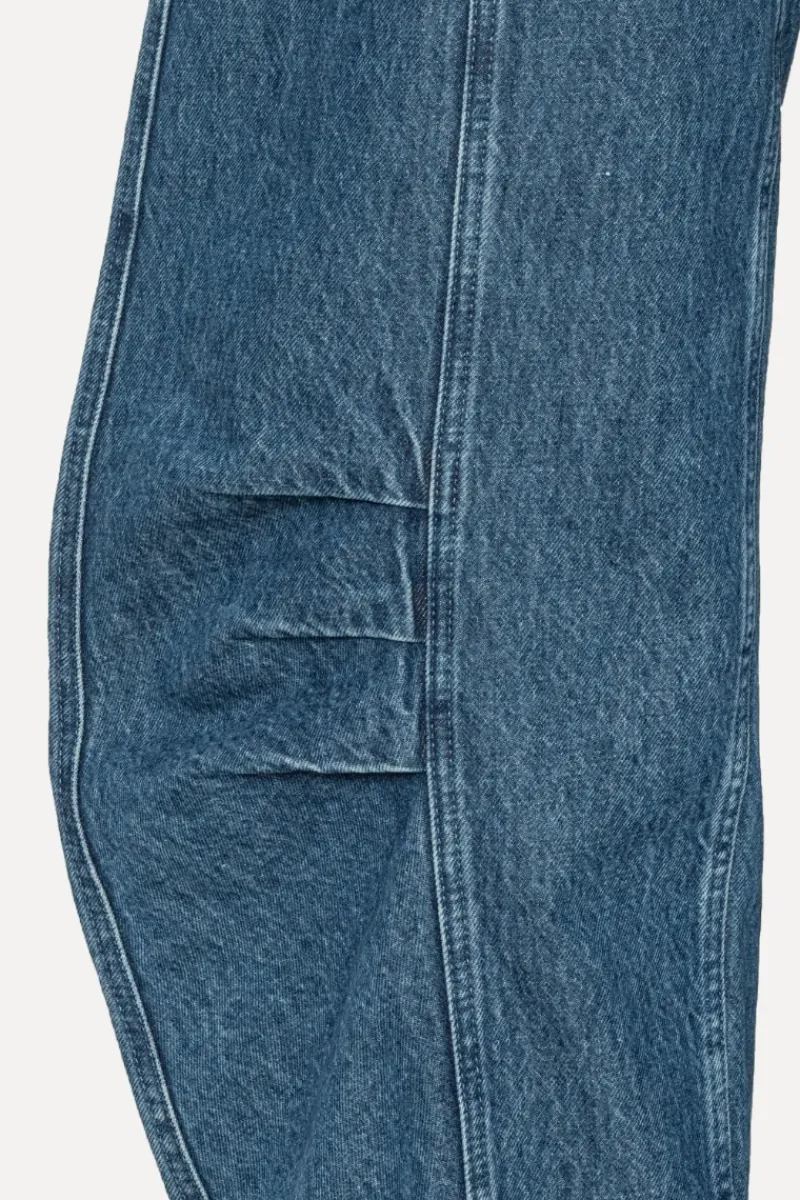 Pants-ROTATE Birger Christensen Denim Cargo Pants Medium Blue Medium Blue Denim color