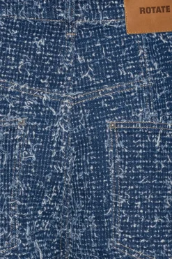 Pants-ROTATE Birger Christensen Denim Loose Fit Pants Medium Blue Medium Blue Denim color