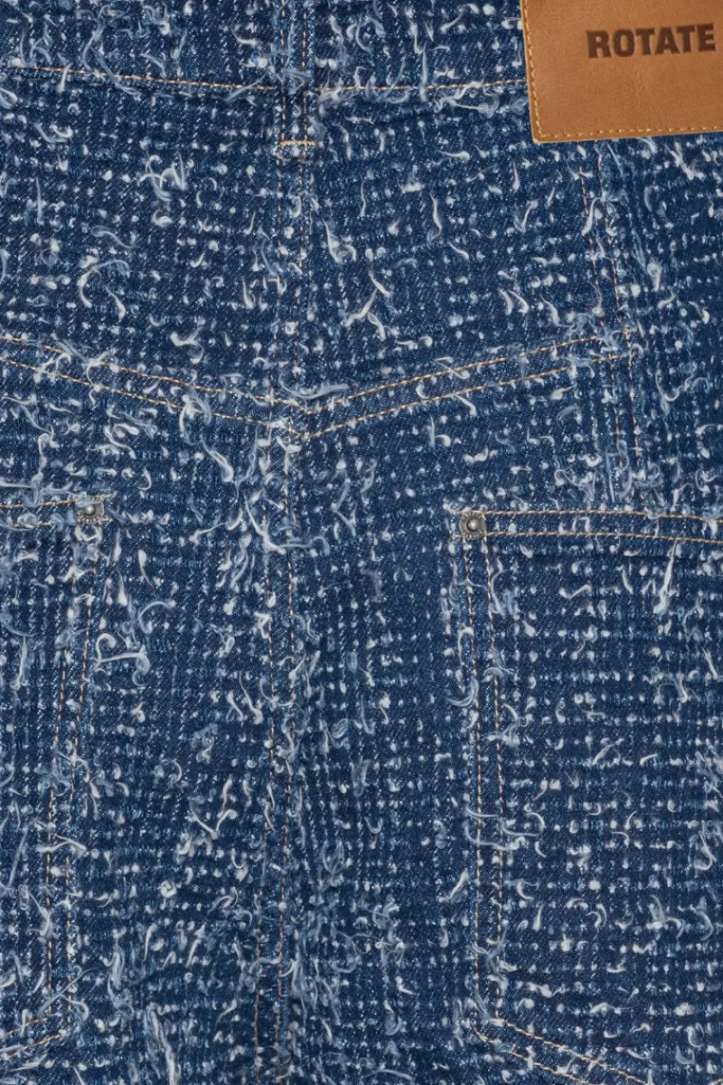 Pants-ROTATE Birger Christensen Denim Loose Fit Pants Medium Blue Medium Blue Denim color