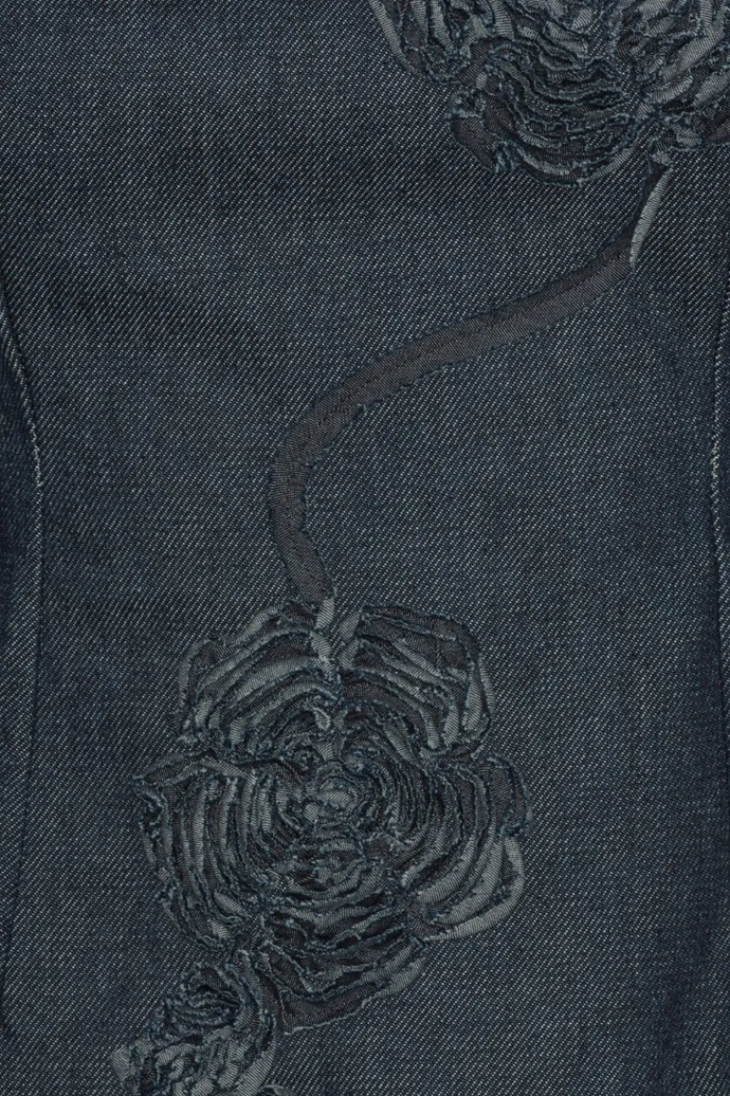 Tops-ROTATE Birger Christensen Denim Sleeveless Top Dark Blue Dark Blue Denim color