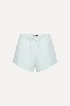 Skirts-ROTATE Birger Christensen Drawstring Shorts Light Blue Plein Air color