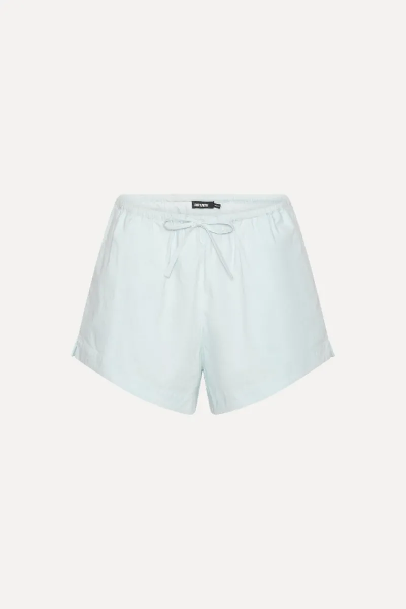 Skirts-ROTATE Birger Christensen Drawstring Shorts Light Blue Plein Air color