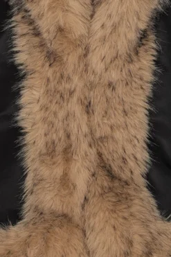 Outerwear-ROTATE Birger Christensen Faux Fur Collar Bomber Black Black color