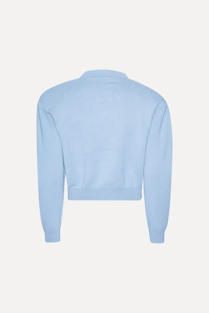 Knitwear|Tops-ROTATE Birger Christensen Firm Knit Cardigan Light Blue Hydrangea (Blue) color
