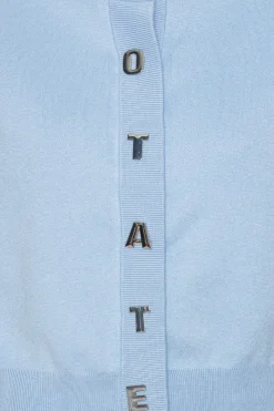 Knitwear|Tops-ROTATE Birger Christensen Firm Knit Cardigan Light Blue Hydrangea (Blue) color