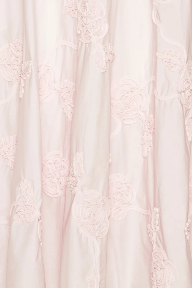 Skirts-ROTATE Birger Christensen Flower Maxi Skirt Light Pink Orchid Ice color