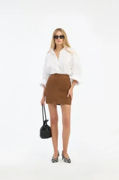 Tops-ROTATE Birger Christensen Flower Oversized Shirt White Bright White color