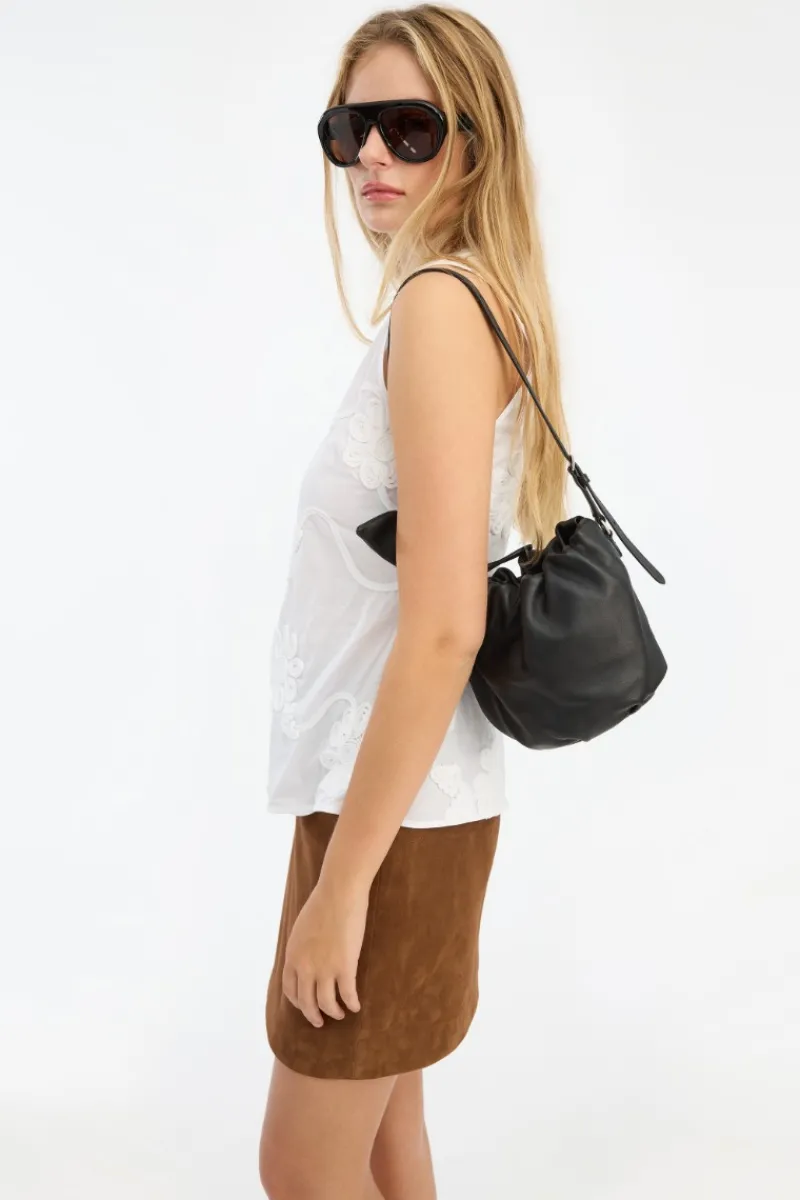 Tops-ROTATE Birger Christensen Flower Sleeveless Top Bright White Bright White color