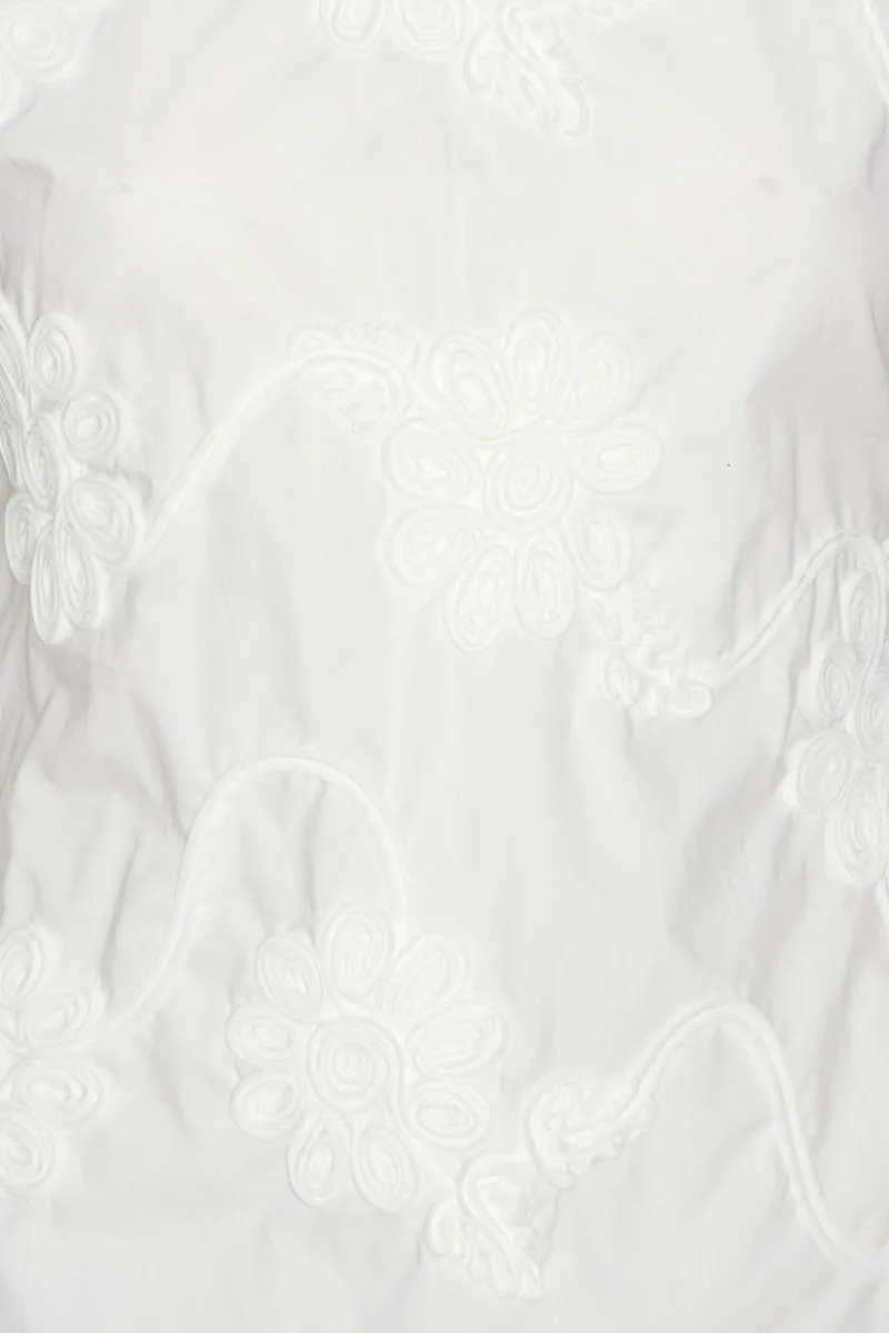 Tops-ROTATE Birger Christensen Flower Sleeveless Top Bright White Bright White color