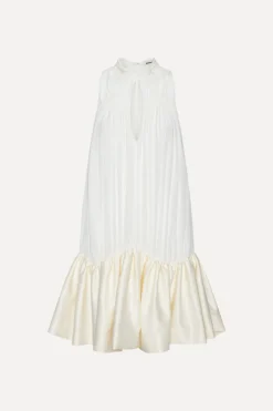 Bridal|Mini Dresses-ROTATE Birger Christensen Gathered Mini Dress White Egret color