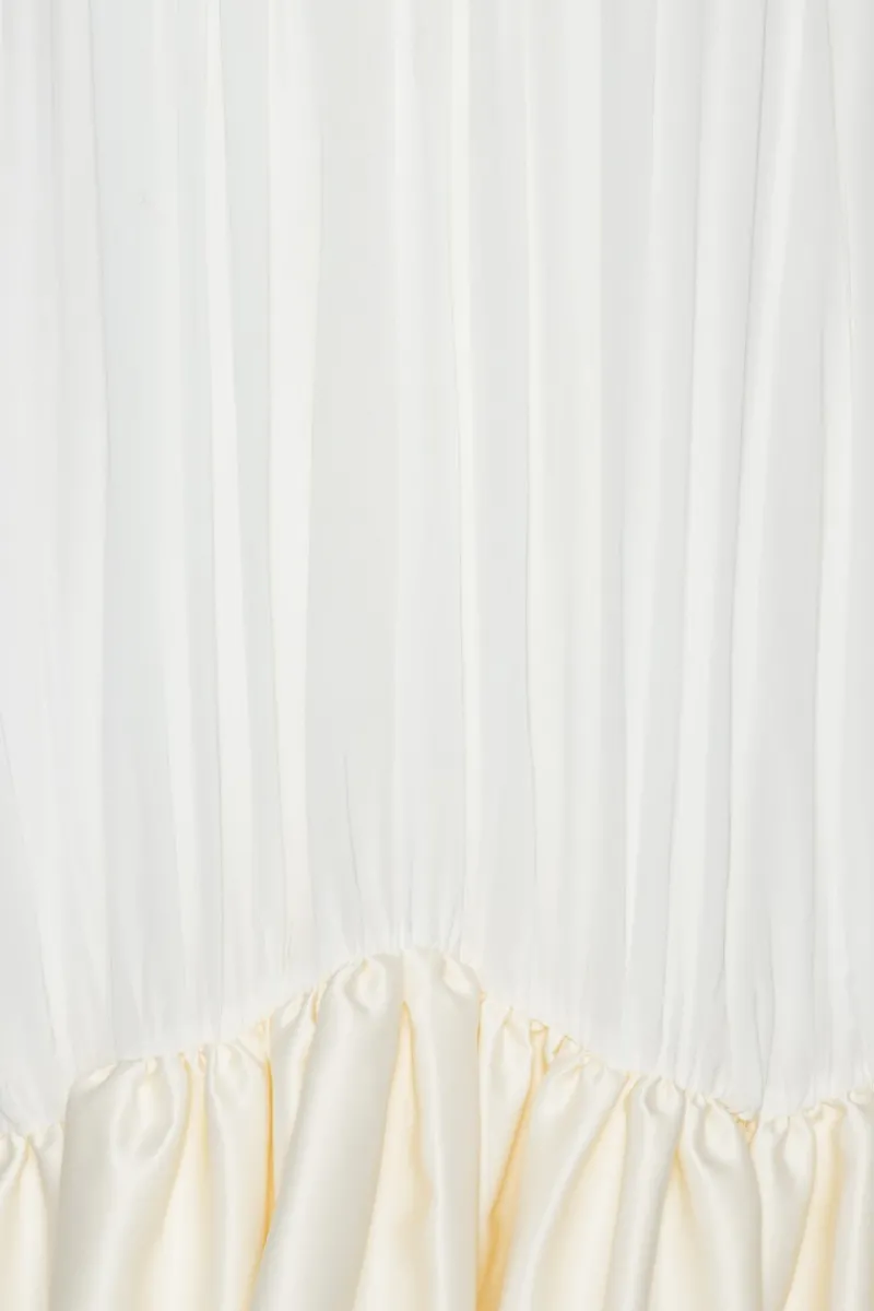 Bridal|Mini Dresses-ROTATE Birger Christensen Gathered Mini Dress White Egret color