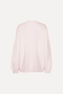Tops-ROTATE Birger Christensen Heavy Crewneck Sweat Light Pink Orchid Ice color