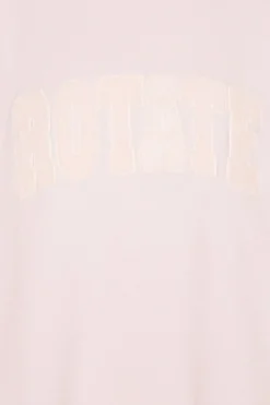 Tops-ROTATE Birger Christensen Heavy Crewneck Sweat Light Pink Orchid Ice color