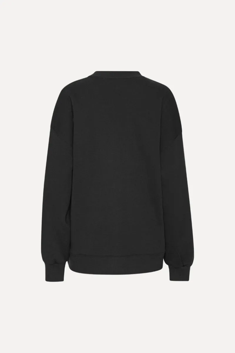 Tops-ROTATE Birger Christensen Heavy Sweat Crewneck Black Black color