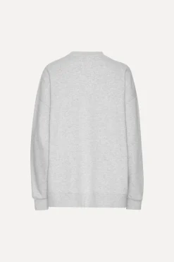 Tops-ROTATE Birger Christensen Heavy Sweat Crewneck Light Grey Light Grey Melange color