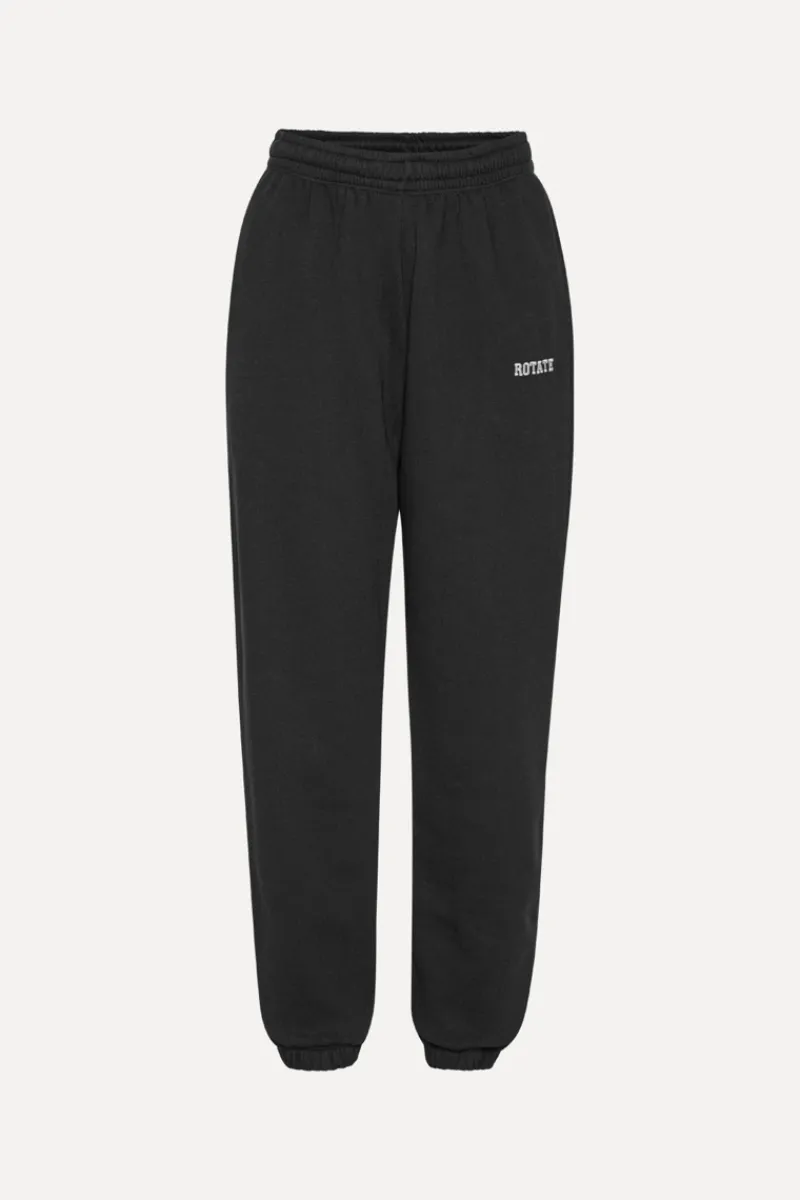 Pants-ROTATE Birger Christensen Heavy Sweatpants Black Black color