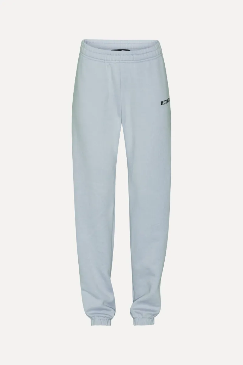 Pants-ROTATE Birger Christensen Heavy Sweatpants Light Blue Baby Blue color