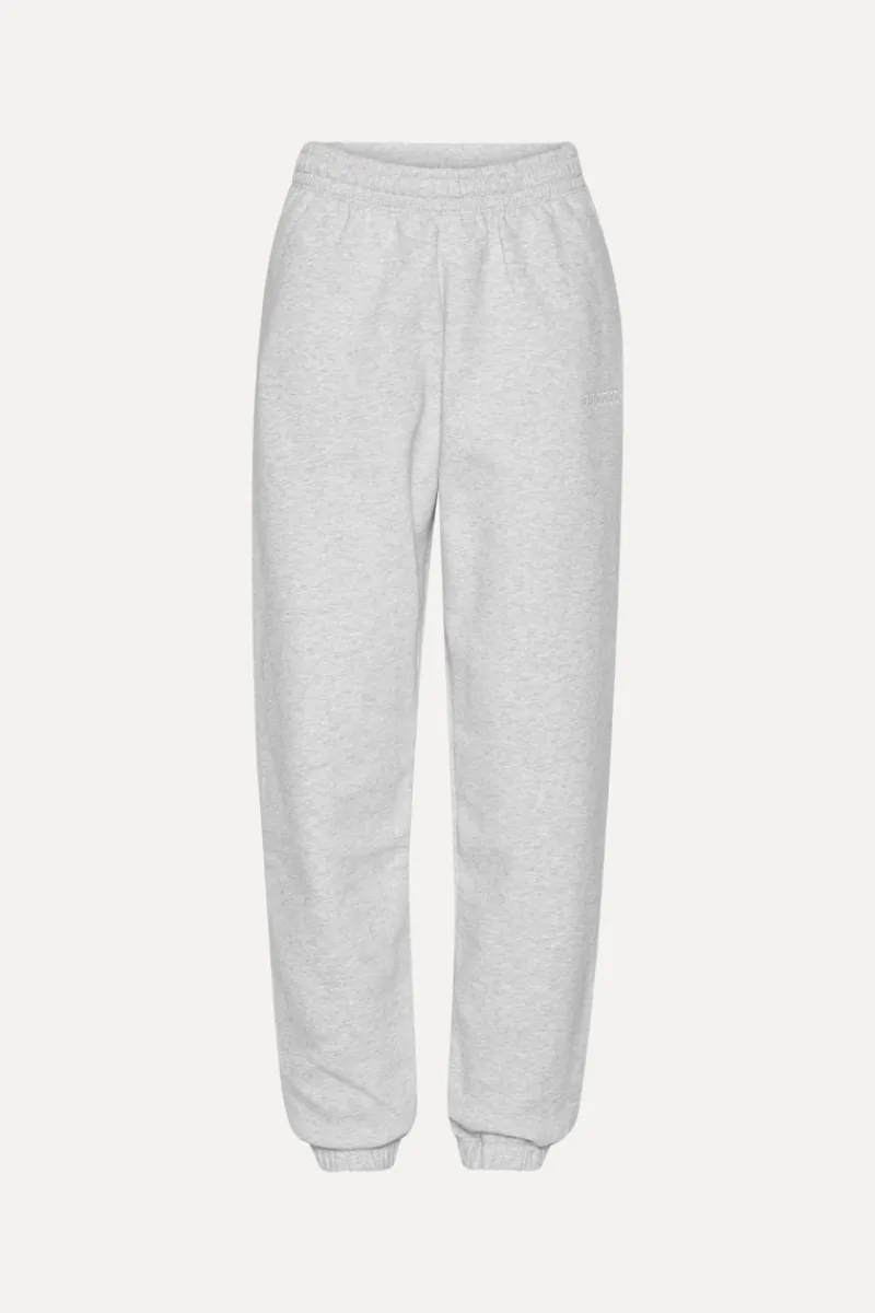 Pants-ROTATE Birger Christensen Heavy Sweatpants Light Grey Light Grey Melange color