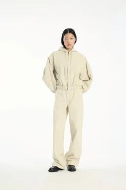 Outerwear-ROTATE Birger Christensen Heavy Woven Jacket Beige Oatmeal color