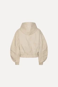 Outerwear-ROTATE Birger Christensen Heavy Woven Jacket Beige Oatmeal color