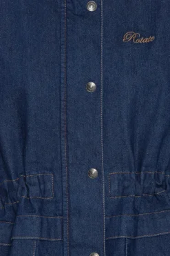 Outerwear-ROTATE Birger Christensen Heavy Woven Jacket Dark Blue SKY CAPTAIN color