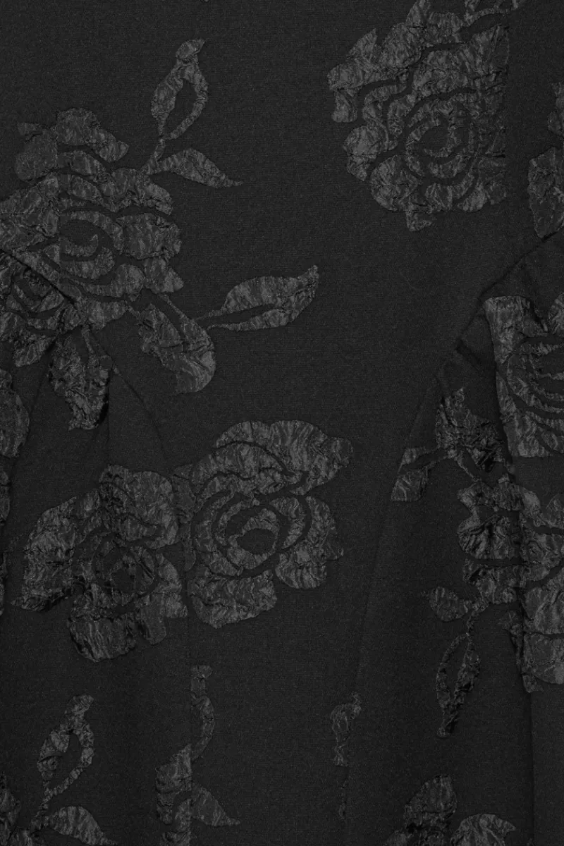 Midi Dresses|Dresses-ROTATE Birger Christensen Jacquard Midi Dress Black Black color