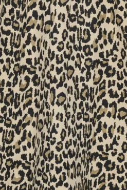 Midi Dresses|Dresses-ROTATE Birger Christensen Jacquard Midi Dress Leopard Print Dijon Comb color