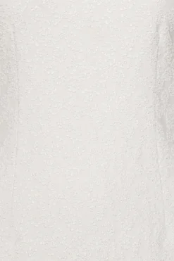 Bridal|Midi Dresses-ROTATE Birger Christensen Jacquard Midi Puffy Dress Egret White Egret color