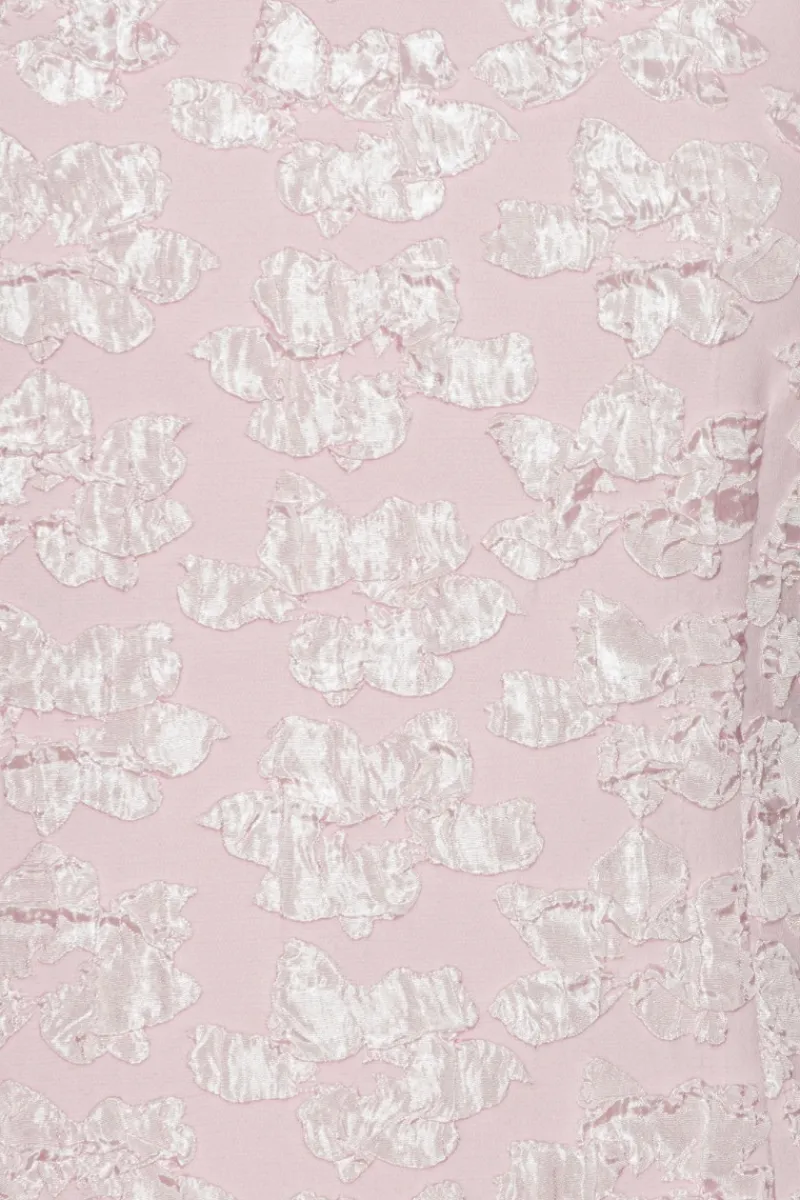 Midi Dresses|Dresses-ROTATE Birger Christensen Jacquard Midi Puffy Dress Light Pink Ballerina color