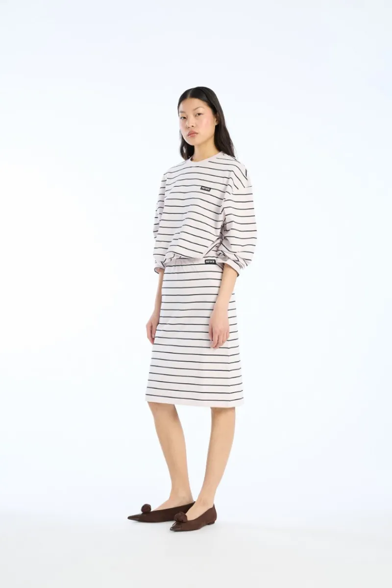 Tops-ROTATE Birger Christensen Jersey Ls T-shirt Light Pink Orchid Ice Comb. color